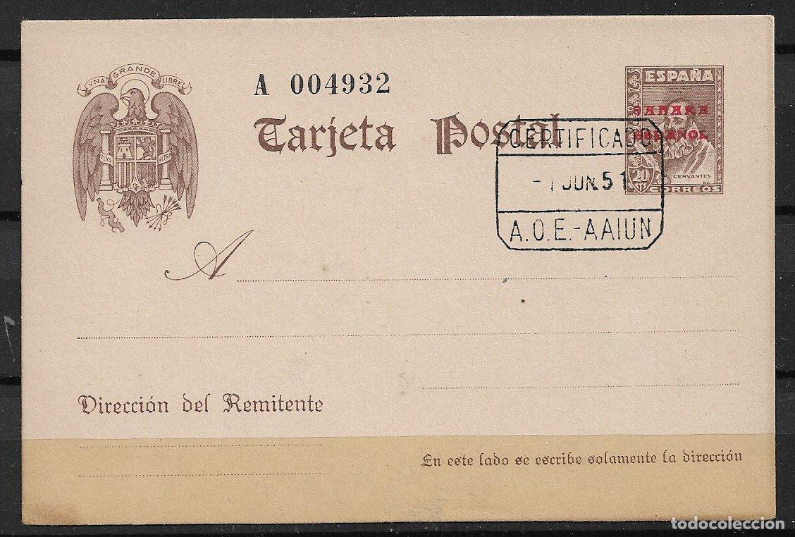 Sellos: SAHARA 1941 Entero Postal, EDIFIL n&ordm; 1 (o)