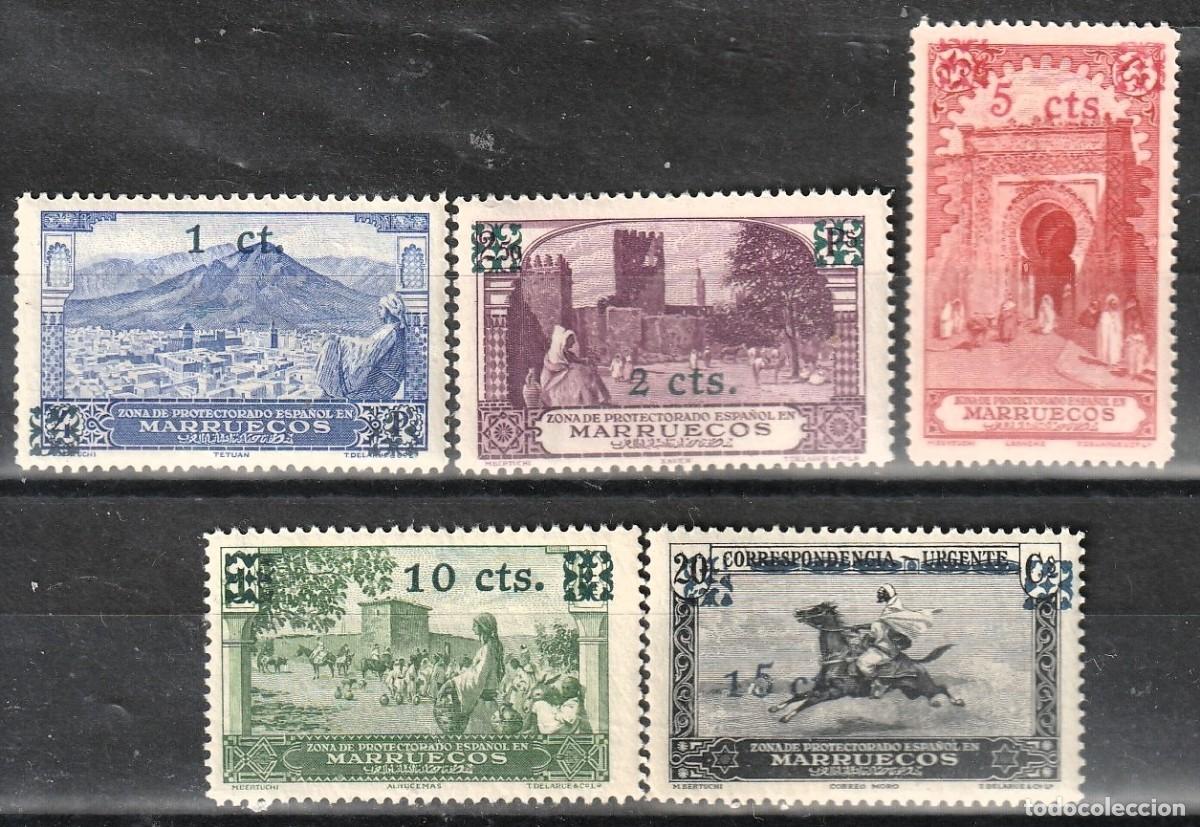 Sellos: Marruecos Espa&ntilde;ol edf n&ordm;162/66.Completa.Sellos nuevos sin fijasellos MNH.Habilitados.1936