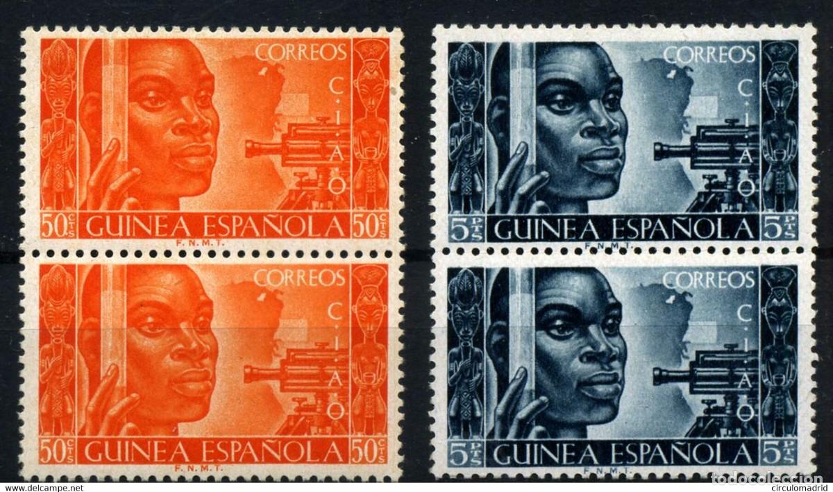 Sellos: Guinea Espa&ntilde;ola n&ordm; 309/10. A&ntilde;o 1951