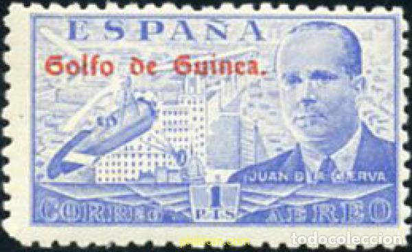 Sellos: 190560 MNH GUINEA ESPA&Ntilde;OLA 1942 JUAN DE LA CIERVA