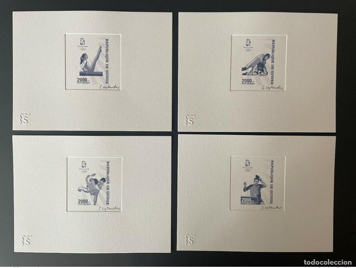 Sellos: Guinea 2008 Artist's proof Mi. 5342 - 5345 Juegos Ol&iacute;mpicos de Pek&iacute;n BLEU BLUE