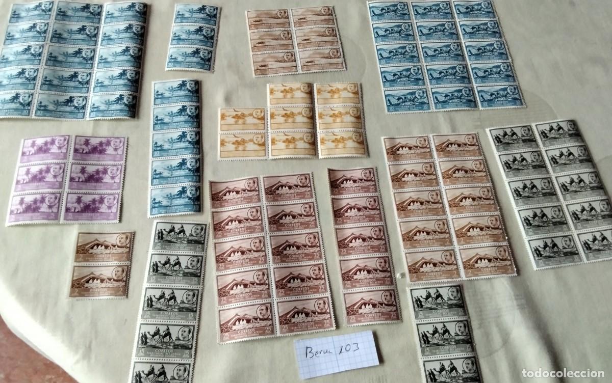 Sellos: LOTE DE APROX 103 SELLOS DE LAS COLONIAS ESPA&Ntilde;OLAS EN AFRICA ,EFIGIE DE FRANCO EN TODOS , VER