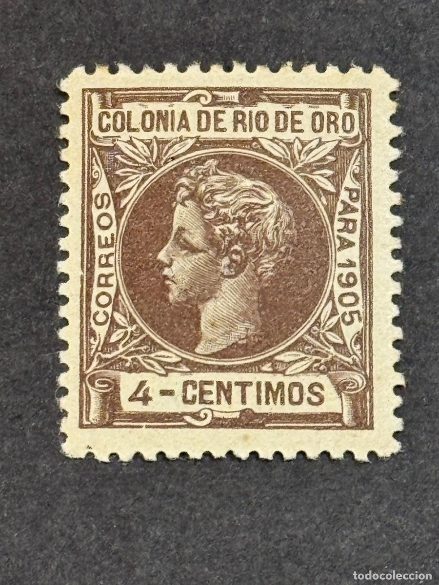 Sellos: Rio de Oro, Alfonso XIII, 1905, Edifil 4, nuevo con fijasellos