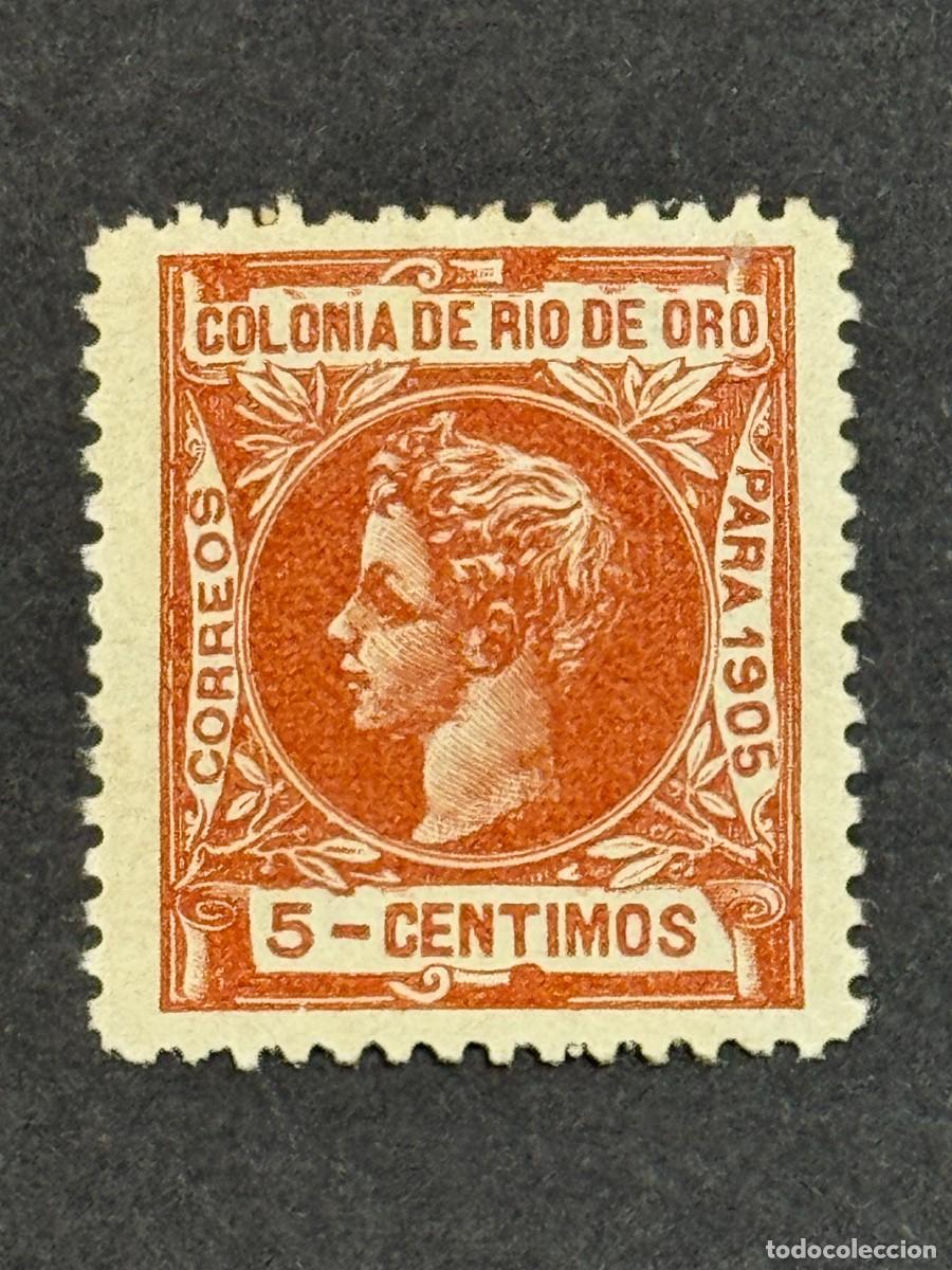 Sellos: Rio de Oro, Alfonso XIII, 1905, Edifil 5, nuevo con fijasellos