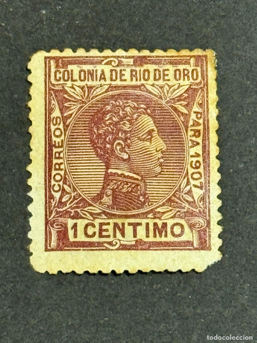 Sellos: Rio de Oro, Alfonso XIII, 1907, Edifil 18, nuevo con fijasellos