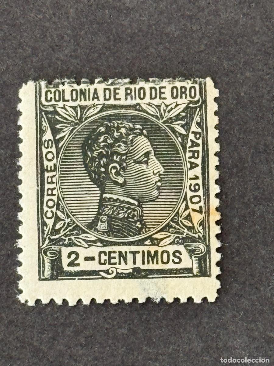 Sellos: Rio de Oro, Alfonso XIII, 1907, Edifil 19, nuevo con fijasellos
