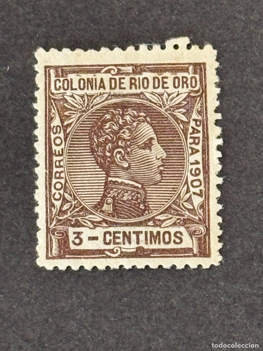 Sellos: Rio de Oro, Alfonso XIII, 1907, Edifil 20, nuevo con fijasellos