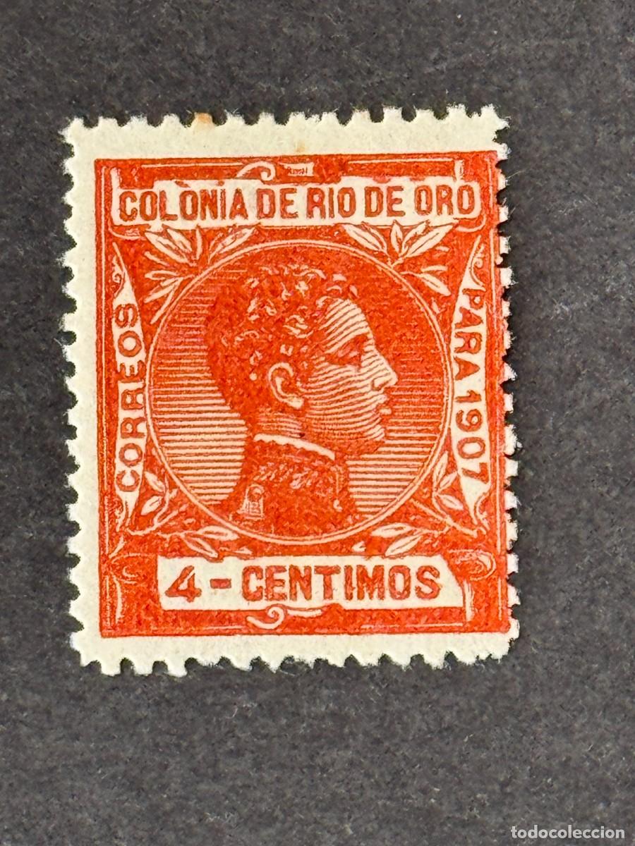 Sellos: Rio de Oro, Alfonso XIII, 1907, Edifil 21, nuevo con fijasellos