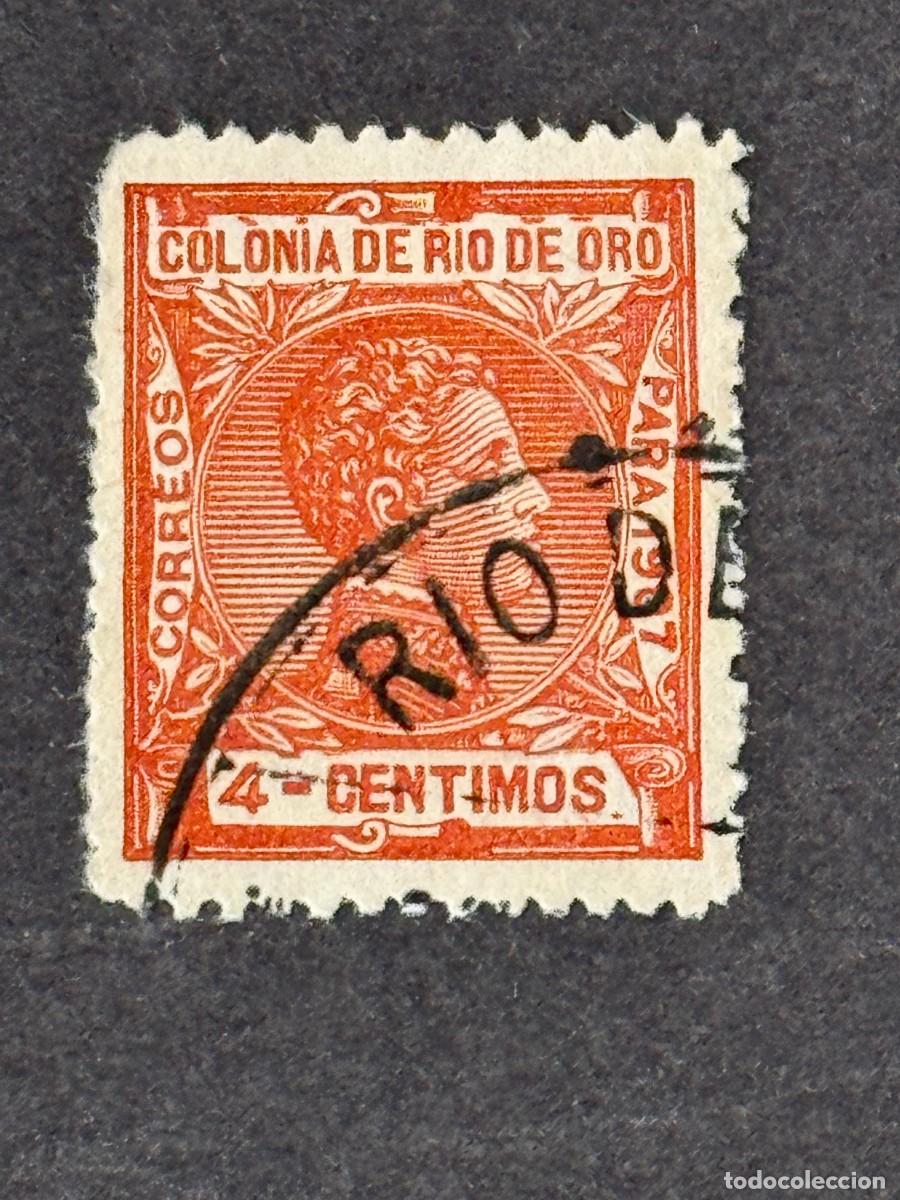 Sellos: Rio de Oro, Alfonso XIII, 1907, Edifil 21, usado