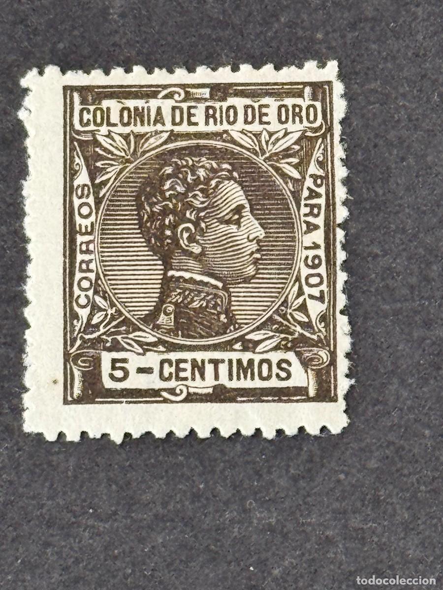 Sellos: Rio de Oro, Alfonso XIII, 1907, Edifil 22, nuevo con fijasellos