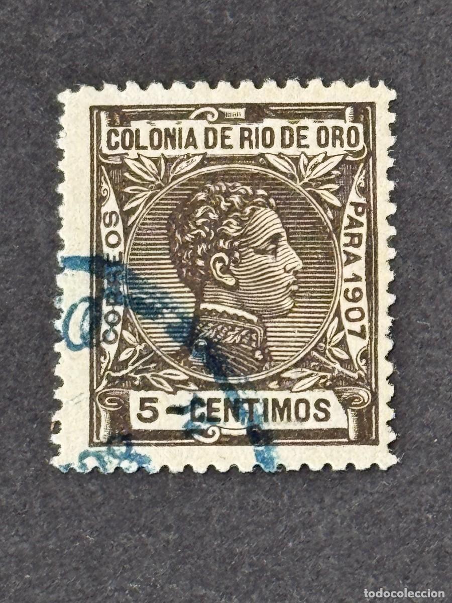 Sellos: Rio de Oro, Alfonso XIII, 1907, Edifil 22, usado