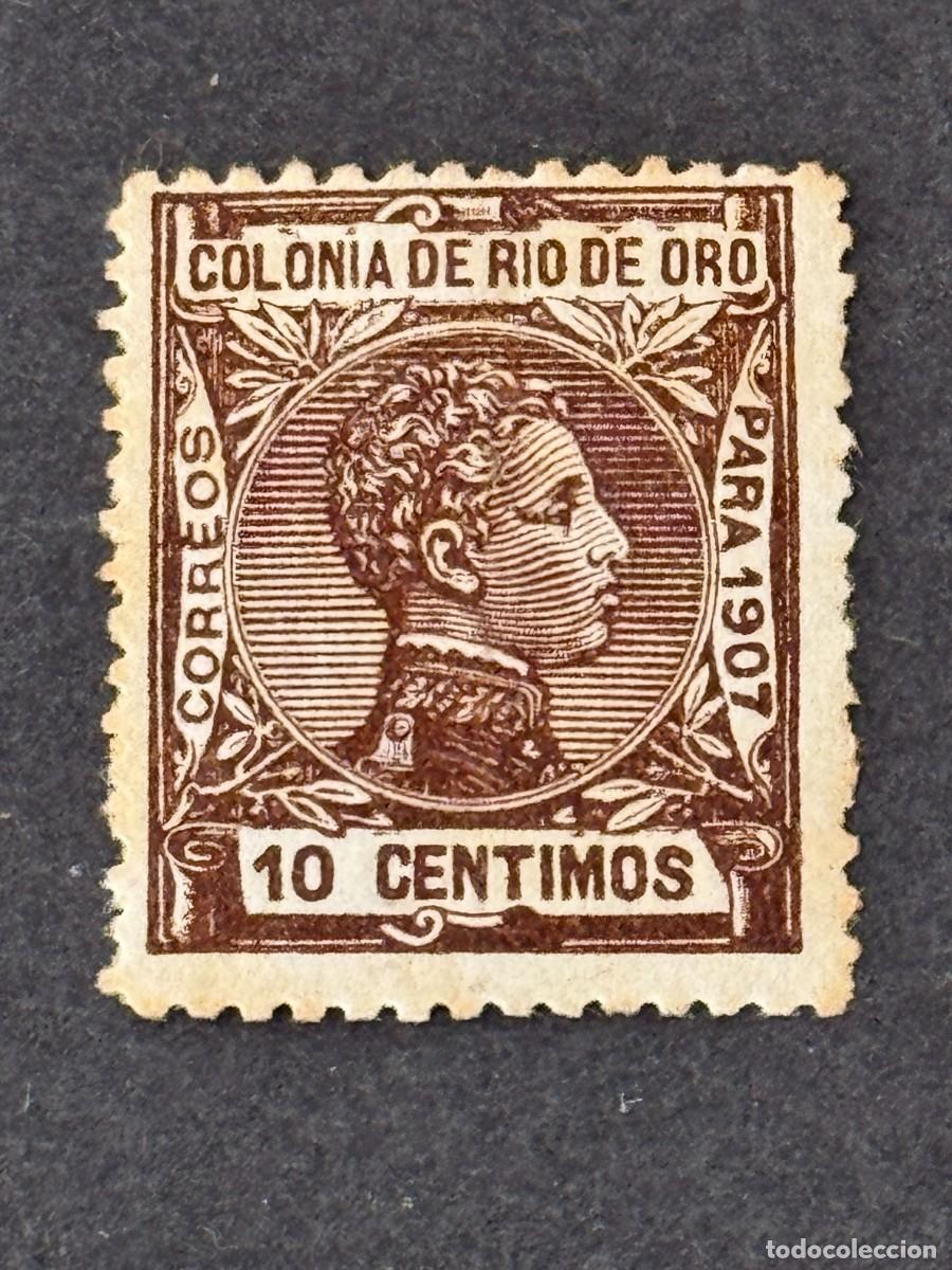 Sellos: Rio de Oro, Alfonso XIII, 1907, Edifil 23, nuevo con fijasellos