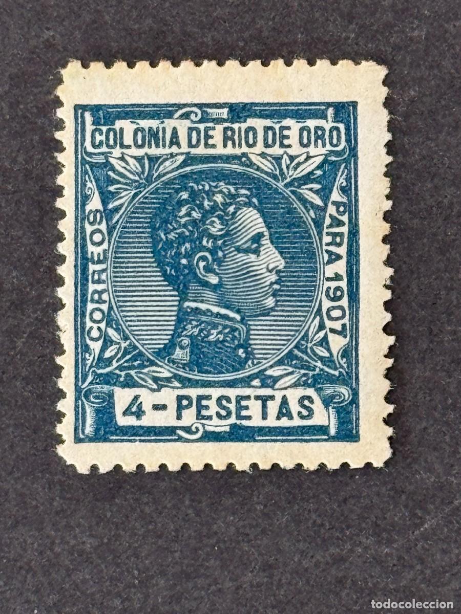 Sellos: Rio de Oro, Alfonso XIII, 1907, Edifil 31, nuevo con fijasellos