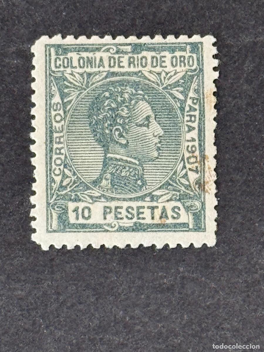 Sellos: Rio de Oro, Alfonso XIII, 1907, Edifil 33, nuevo con fijasellos