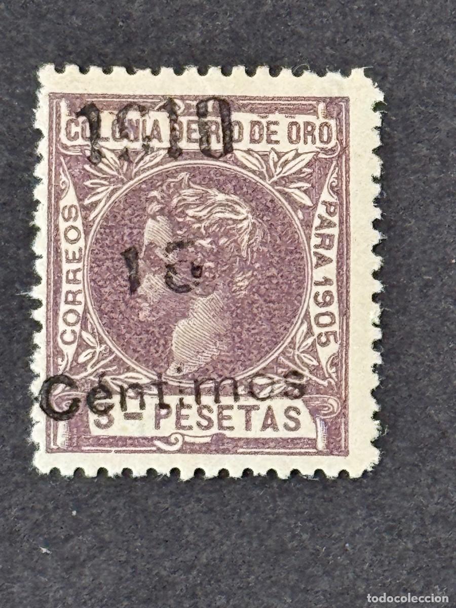 Sellos: Rio de Oro, Alfonso XIII, habilitado, 1910, Edifil 57, nuevo con fijasellos