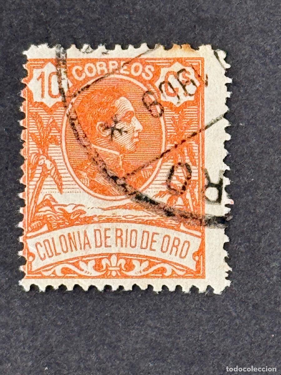 Sellos: Rio de Oro, Alfonso XIII, 1909, Edifil 44, usado