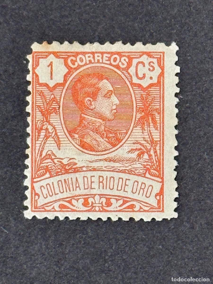 Sellos: Rio de Oro, Alfonso XIII, 1909, Edifil 41, nuevo con fijasellos