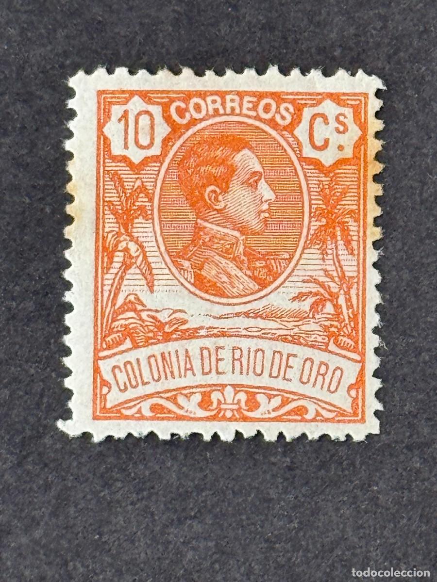 Sellos: Rio de Oro, Alfonso XIII, 1909, Edifil 44, nuevo con fijasellos