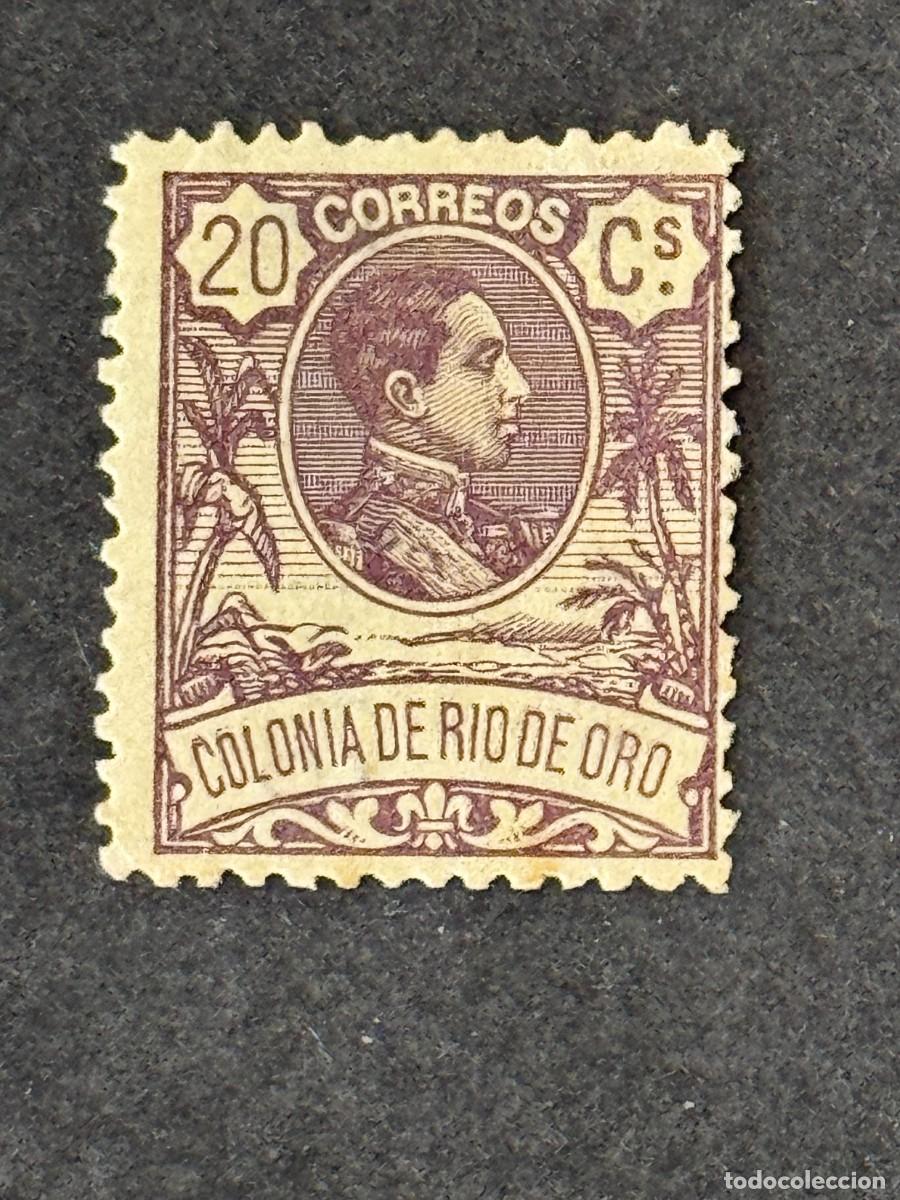Sellos: Rio de Oro, Alfonso XIII, 1909, Edifil 46, nuevo con fijasellos