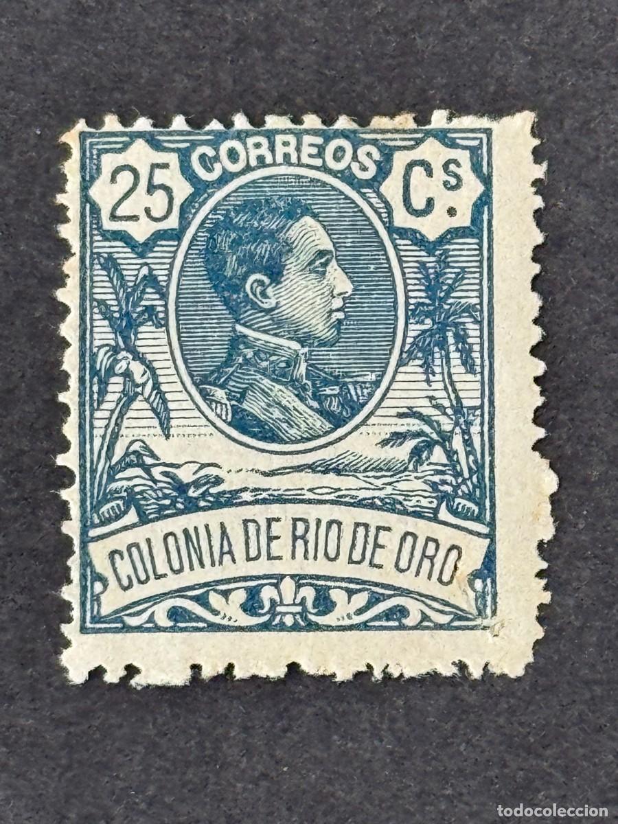 Sellos: Rio de Oro, Alfonso XIII, 1909, Edifil 47, nuevo con fijasellos