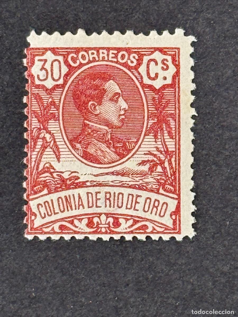 Sellos: Rio de Oro, Alfonso XIII, 1909, Edifil 48, nuevo con fijasellos