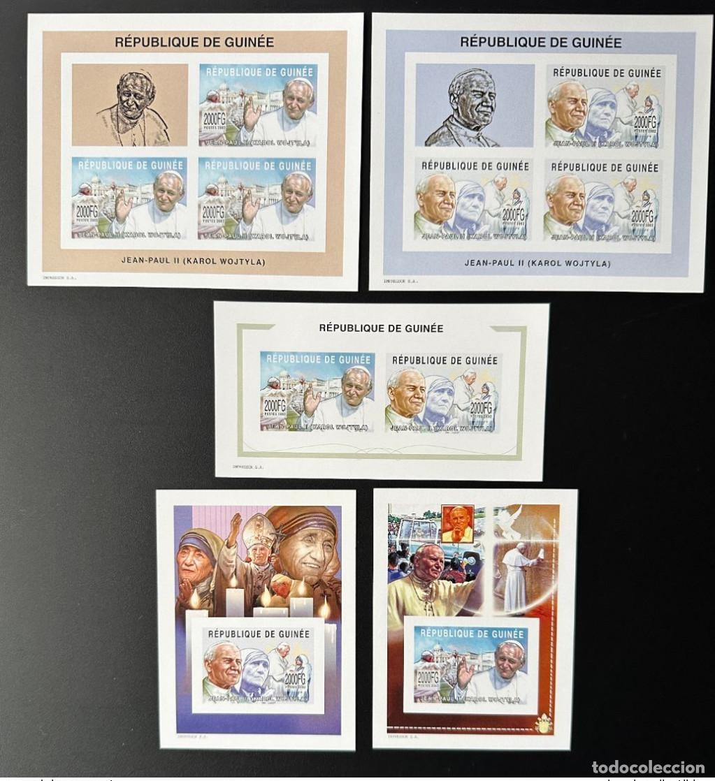 Sellos: Guinea 2002 Mi. 4003 - 4004 ND IMPERF Papa Juan Pablo II Madre Teresa