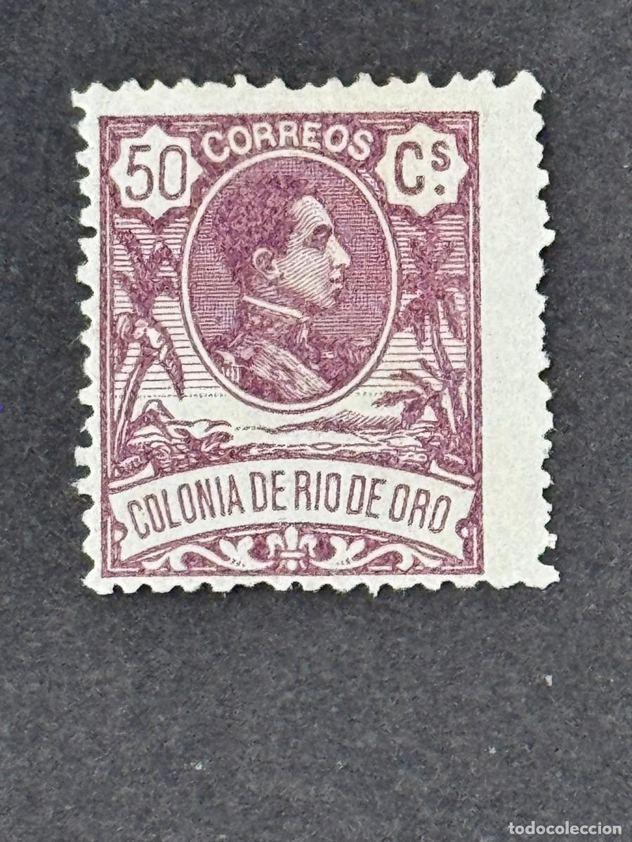 Sellos: Rio de Oro, Alfonso XIII, 1909, Edifil 50, nuevo con fijasellos