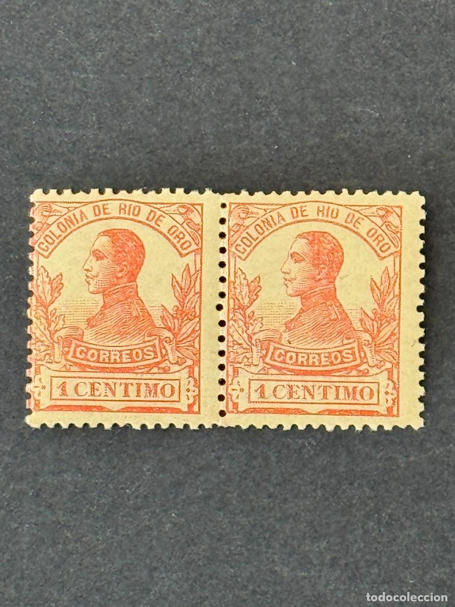 Sellos: Rio de Oro, Alfonso XIII, 1912, Edifil 65, en pareja, nuevos