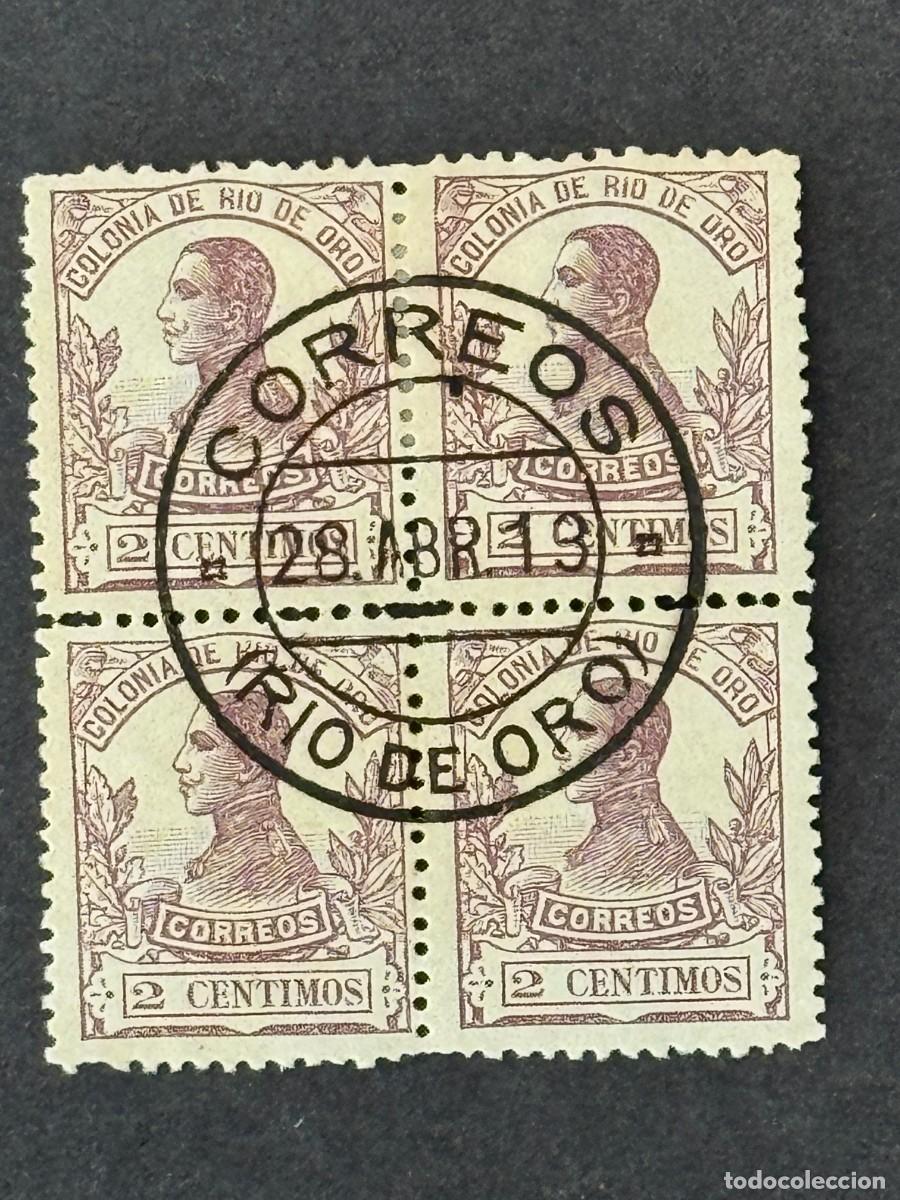 Sellos: Rio de Oro, Alfonso XIII, 1912, Edifil 66, bl. 4, usados