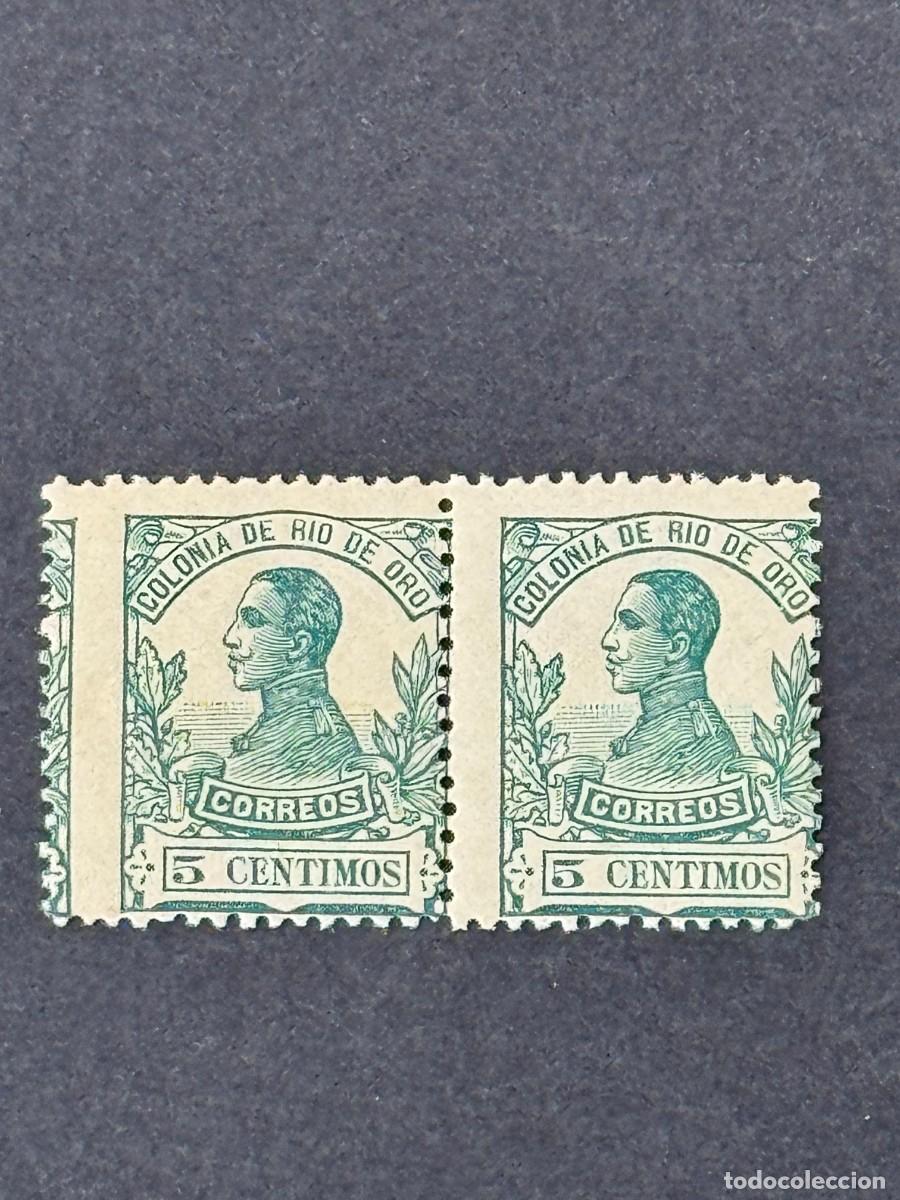 Sellos: Rio de Oro, Alfonso XIII, 1912, Edifil 67, en pareja, nuevos