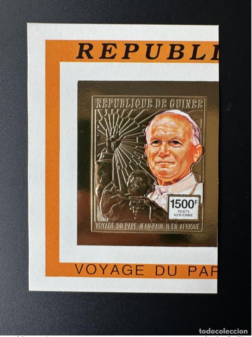 Sellos: Guinea 1992 Mi. 1390 IMPERF ND Oro Papa Juan Pablo II