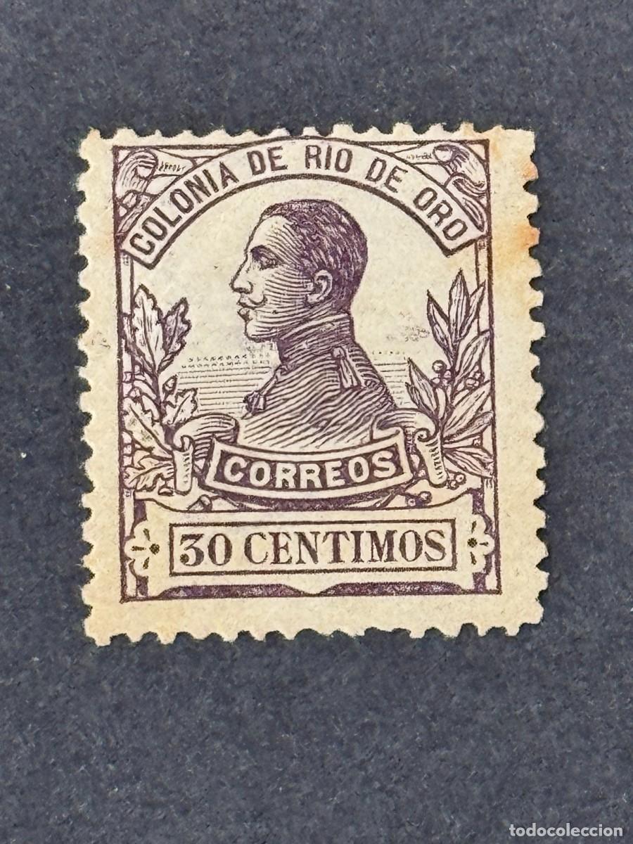 Sellos: Rio de Oro, Alfonso XIII, 1912, Edifil 72, nuevo con fijasellos