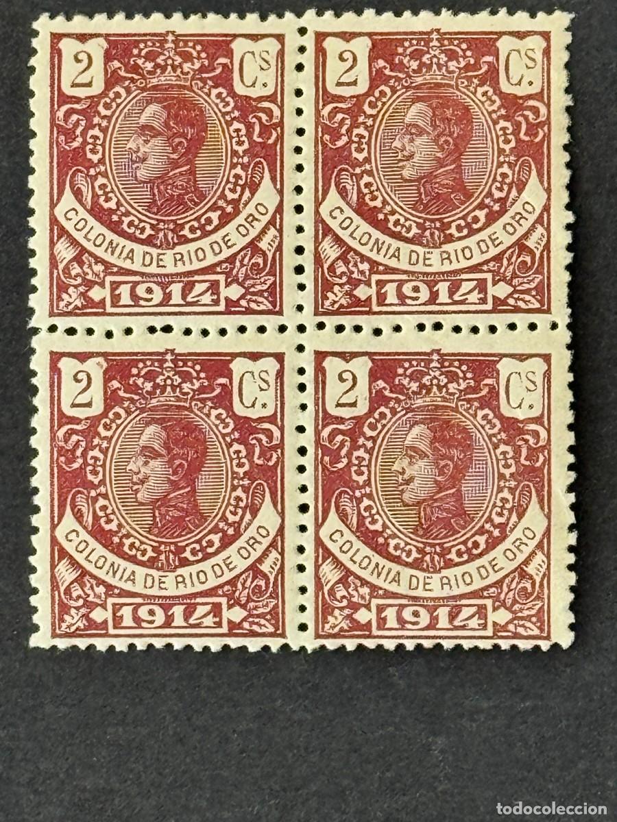 Sellos: Rio de Oro, Alfonso XIII, 1914, Edifil 79, bl. 4, nuevos