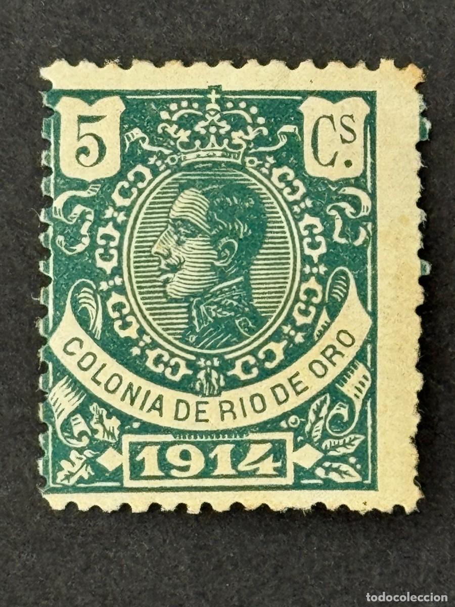 Sellos: Rio de Oro, Alfonso XIII, 1914, Edifil 80, nuevo con fijasellos