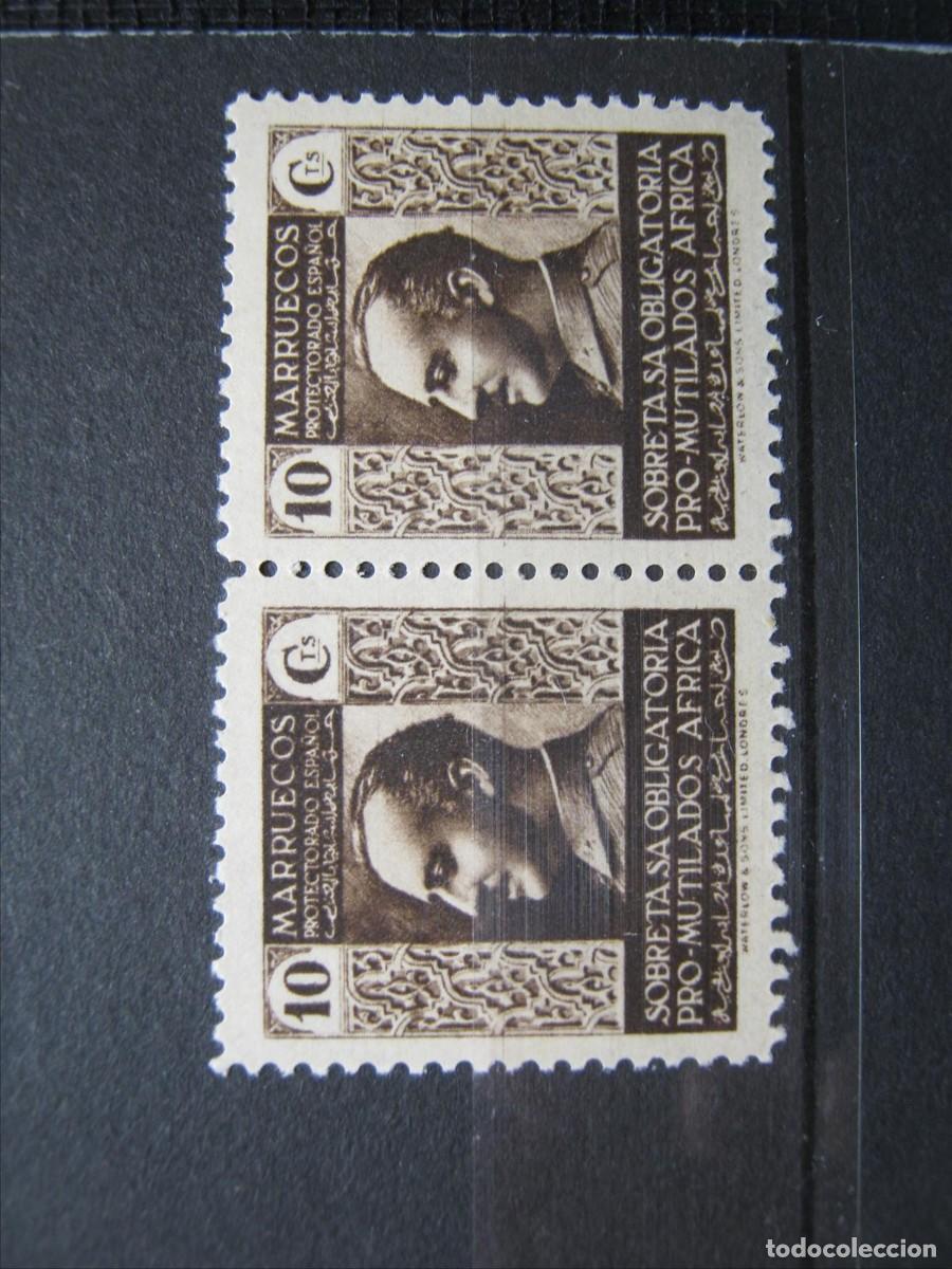 Sellos: MARRUECOS ESPA&Ntilde;OL BENEFICENCIA 1937-39 EDIFIL 1 PAREJA MNH** SIN CHARNELA LUJO.