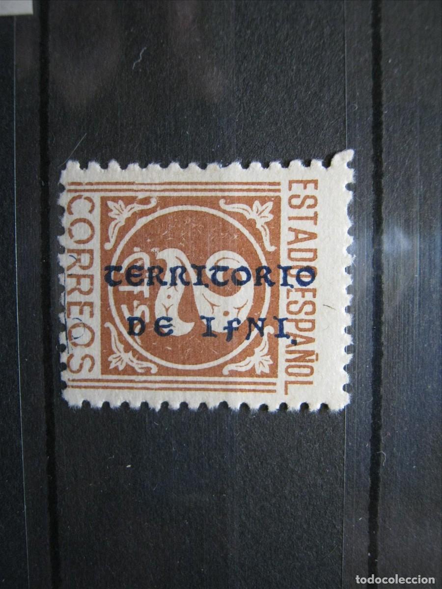 Sellos: IFNI 1941-42 EDIFIL 2 HABILITACI&Oacute;N NEGRA VERTICAL MNH** SIN CHARNELA LUJO RARO.