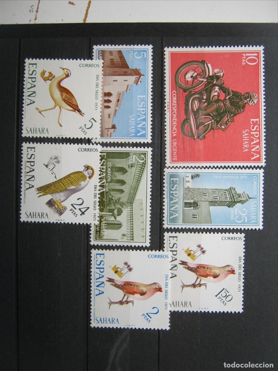 Sellos: S&Aacute;HARA ESPA&Ntilde;OL 1971 COMPLETO MENOS 1 SELLO MNH** SIN CHARNELA LUJO.