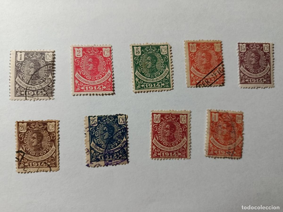 Sellos: Sellos colonias, Guinea espa&ntilde;ola 1914, usados y nuevos