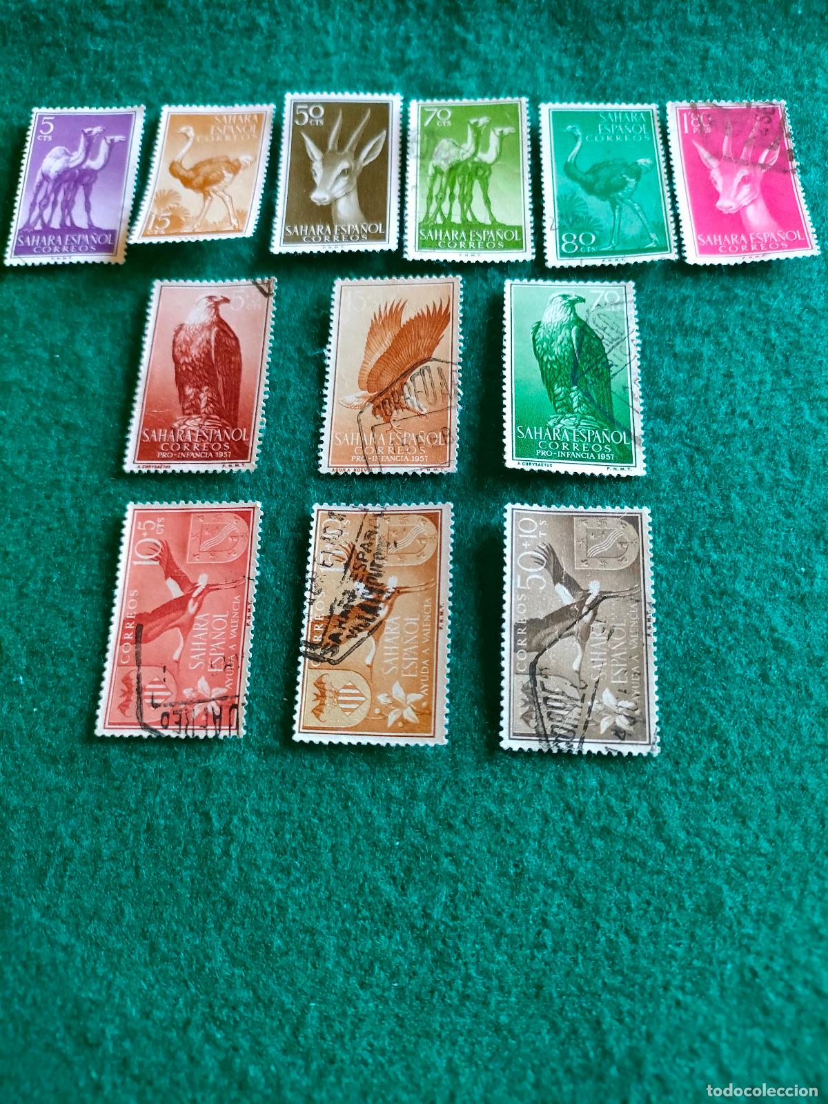 Sellos: SERIES COMPLETAS SELLOS USADOS DEL SAHARA L-91