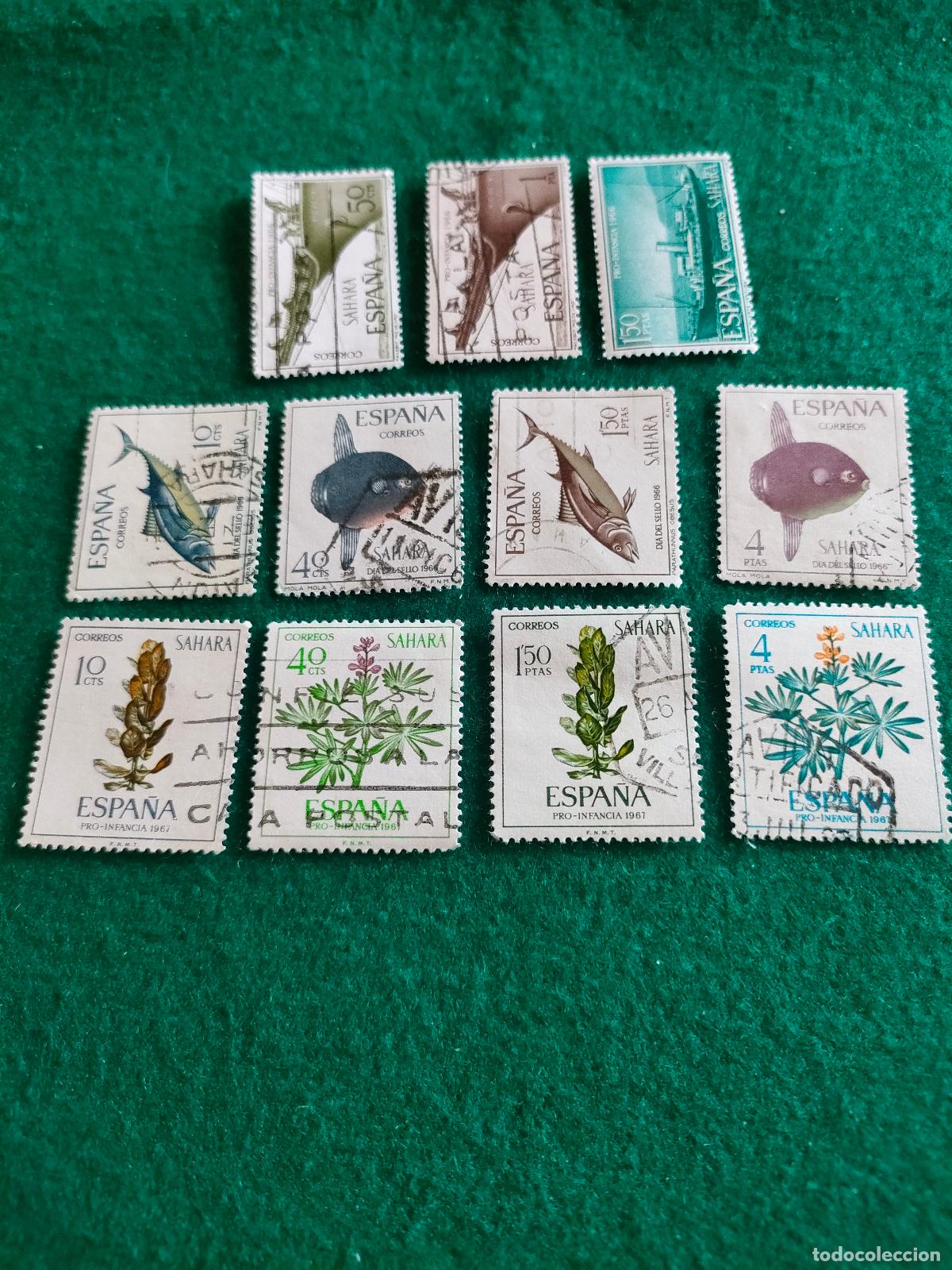 Sellos: SERIES COMPLETAS SELLOS USADOS DEL SAHARA L-100