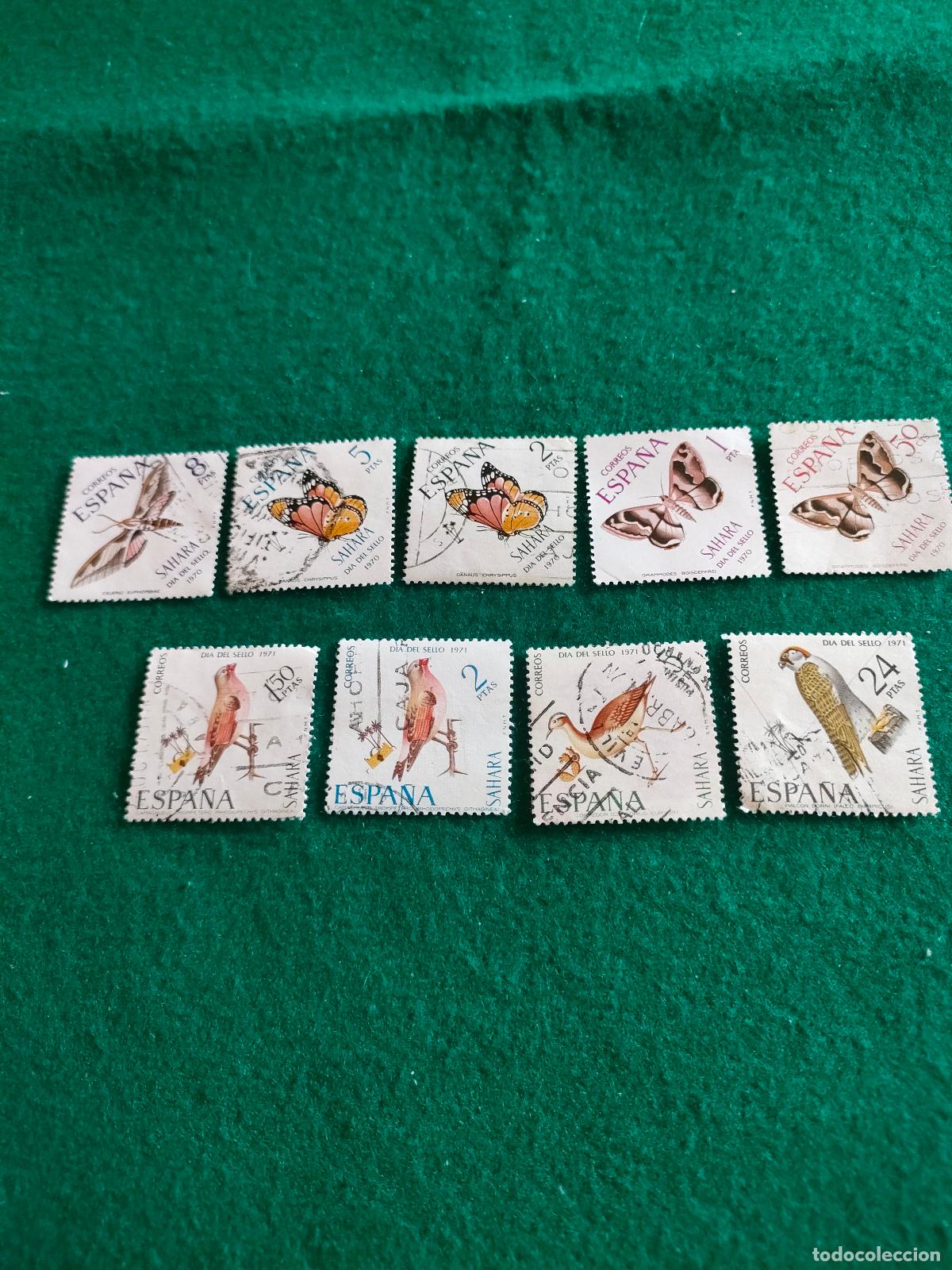 Sellos: SERIES COMPLETAS SELLOS USADOS DEL SAHARA L-103