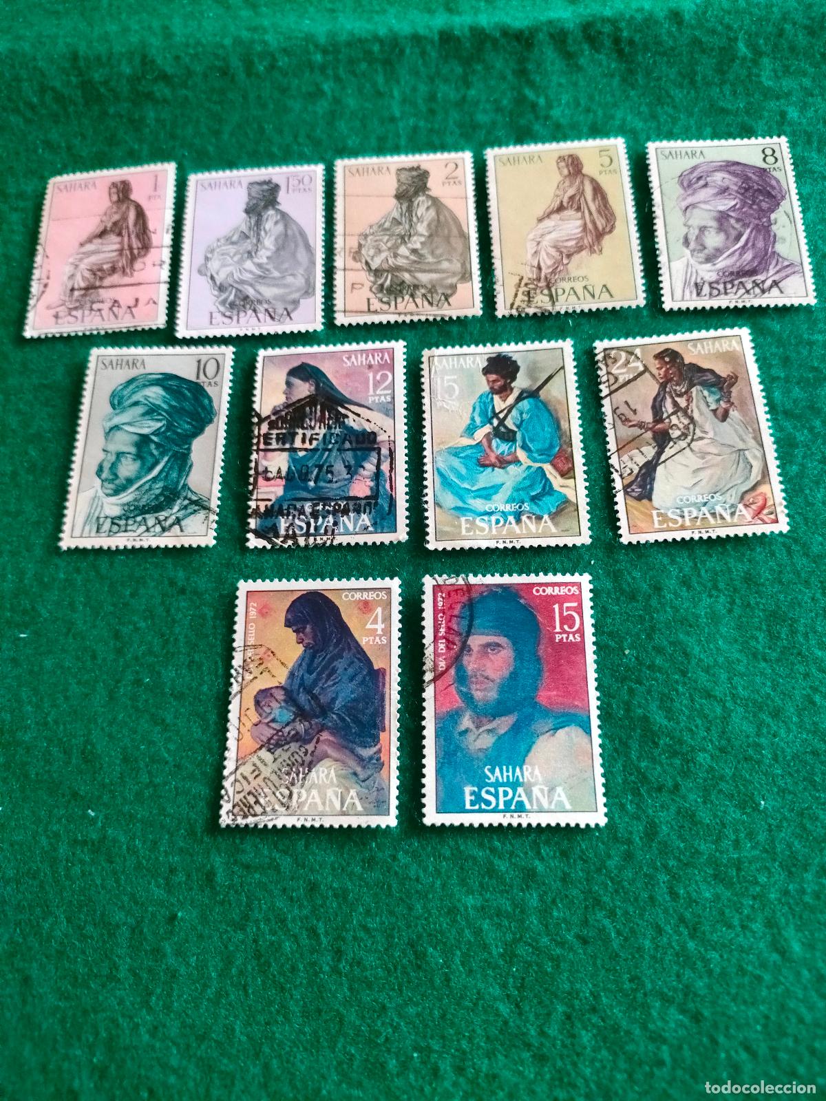 Sellos: SERIES COMPLETAS SELLOS USADOS DEL SAHARA L-104