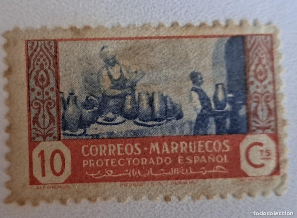 Sellos: sello de Marruecos, protectorado Espa&ntilde;ol, Alfareros, 10 ctos.