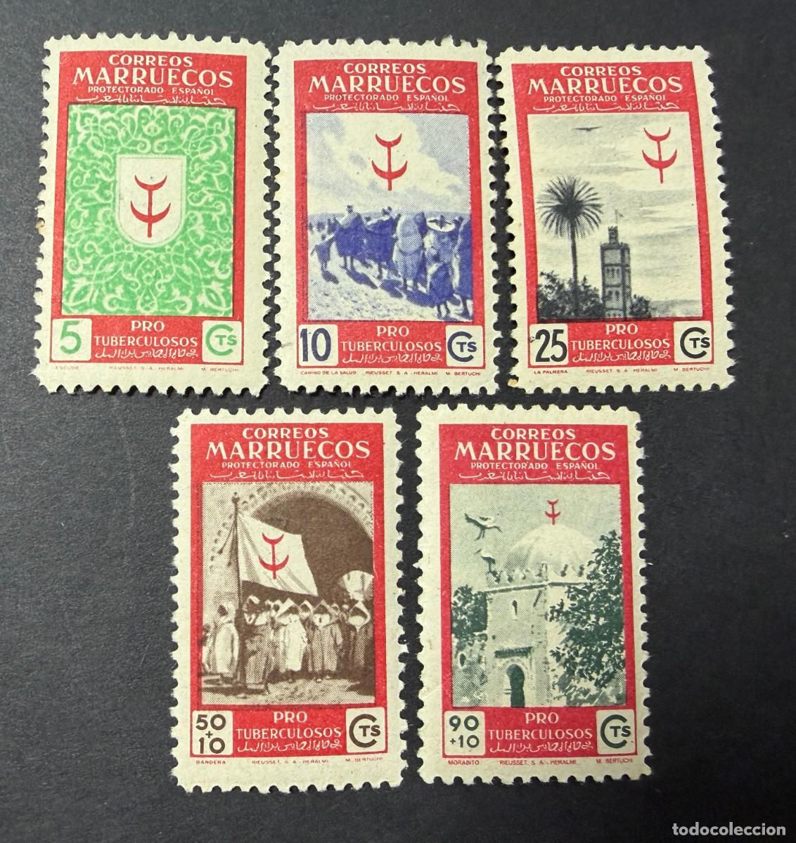 Sellos: MARRUECOS, 1949. PROTECTORADO ESPA&Ntilde;OL. EDIFIL 307/311. PRO TUBERCULOSOS. NUEVOS. SIN FIJASELLOS