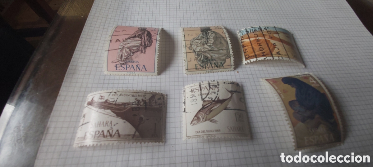 Sellos: 6 SELLOS DEL SAHARA. VARIOS A&Ntilde;OS