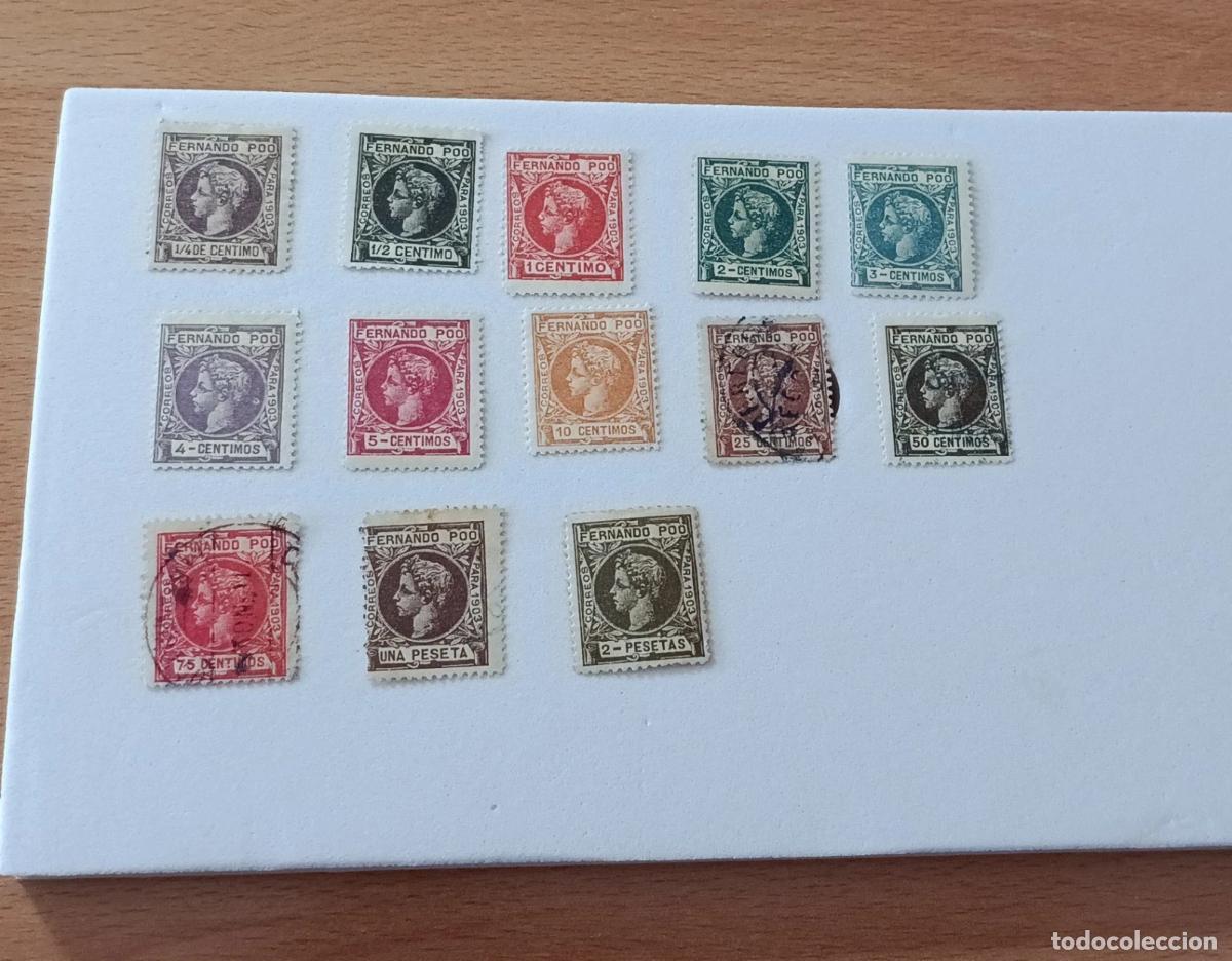 Sellos: Sellos colonias Fernando Poo 1903, Edifil 118/132, falta 126