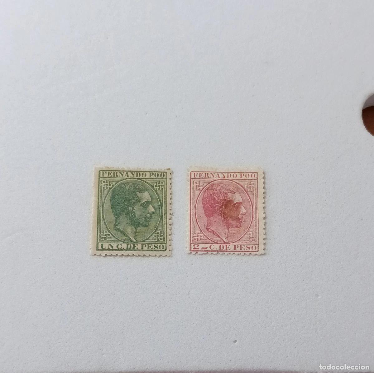 Sellos: Sellos colonias Fernando Poo 1882-1889, Edifil 5 y 6