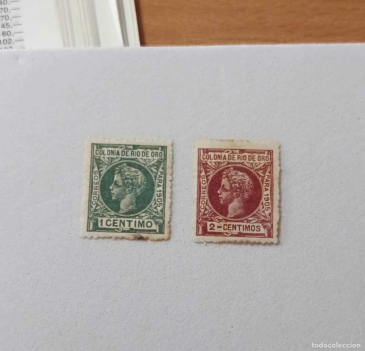 Sellos: Sellos colonias Rio de Oro 1905, Edifil 1 y 2