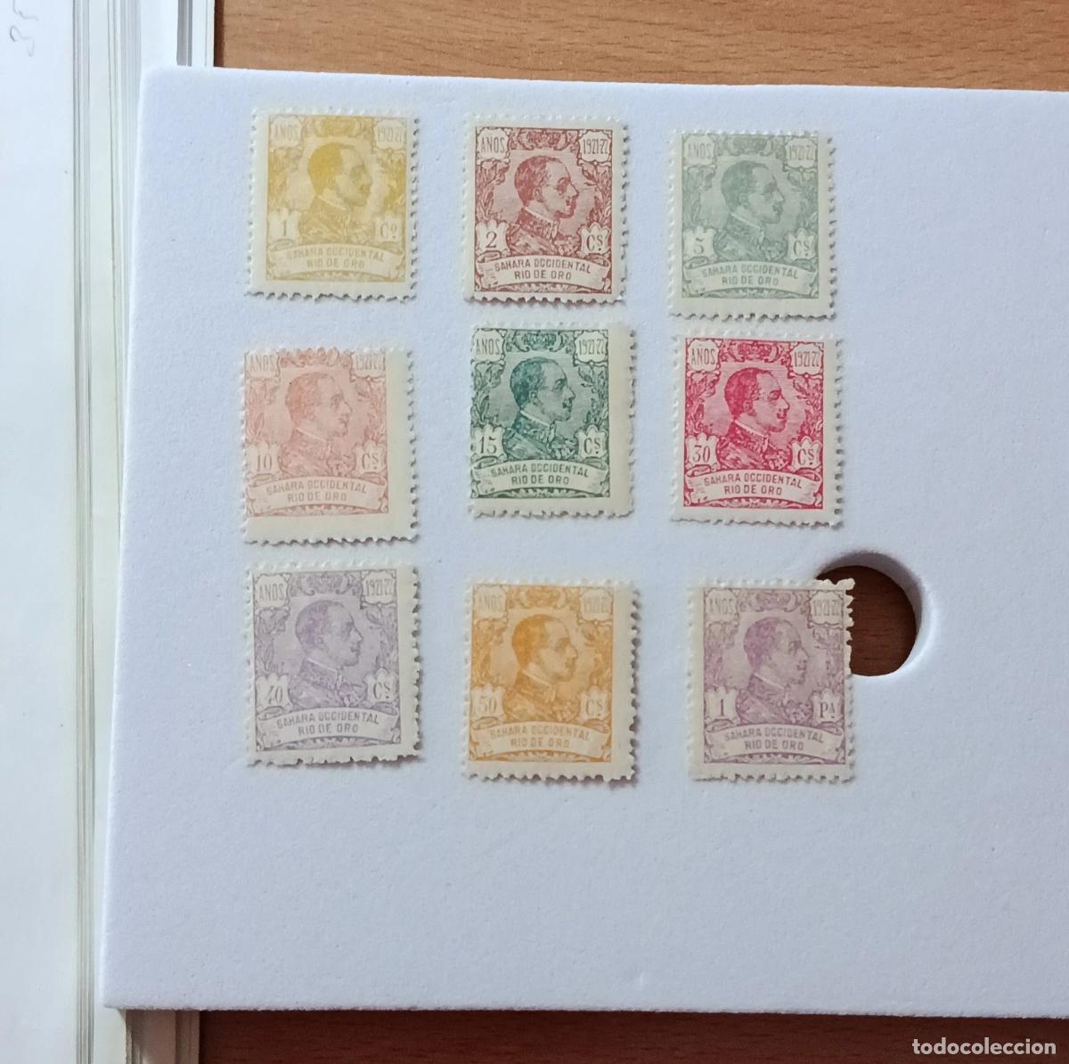 Sellos: Sellos colonias R&iacute;o de Oro 1921, Edifil 130/134, 137/140 nuevos