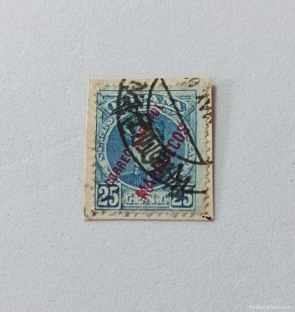 Sellos: Sellos Marruecos espa&ntilde;ol 1908, Edifil 28 usado.